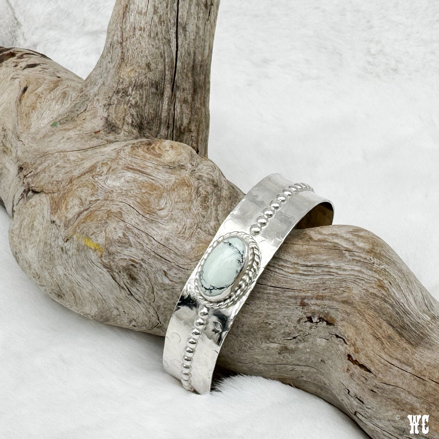 Full Circle - Sterling Silver + Variscite Bracelet