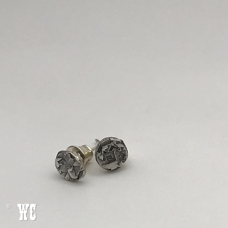 Flat Top - Sterling Silver Stud Earrings