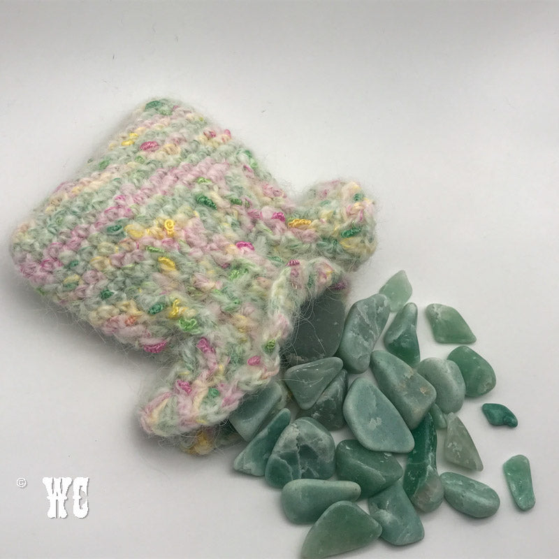 Hand Crochet Angora Pouch