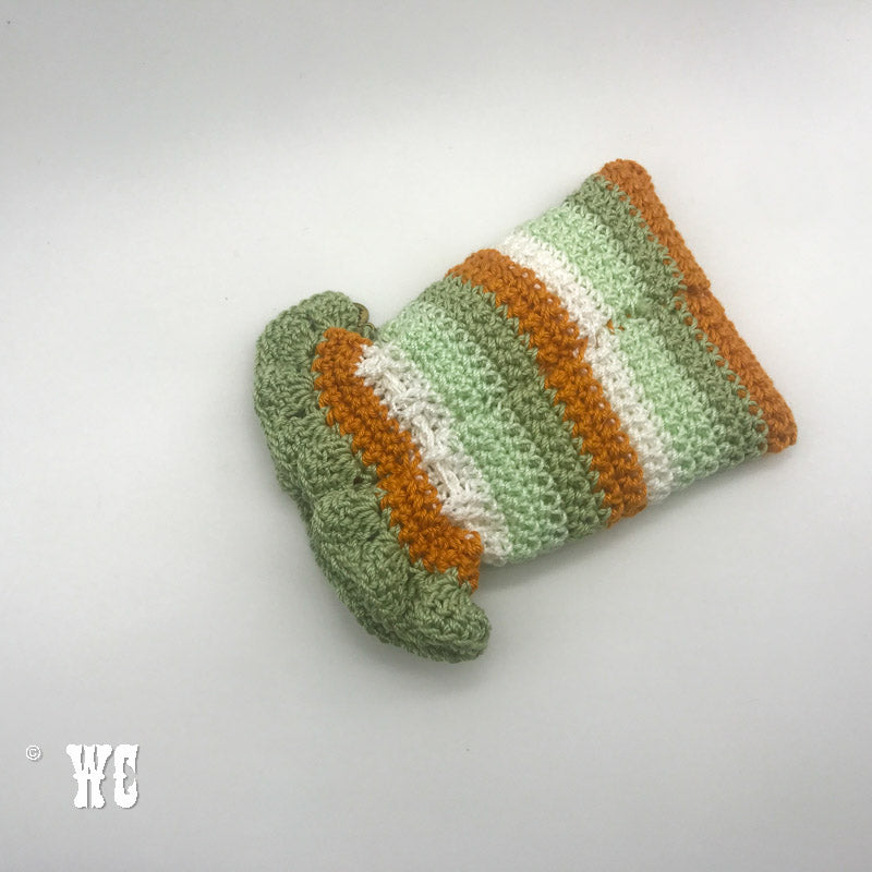 Hand Crochet Striped Pouch