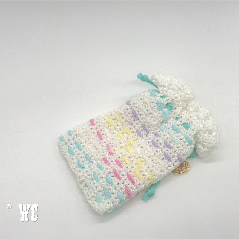 Hand Crochet Striped Pouch