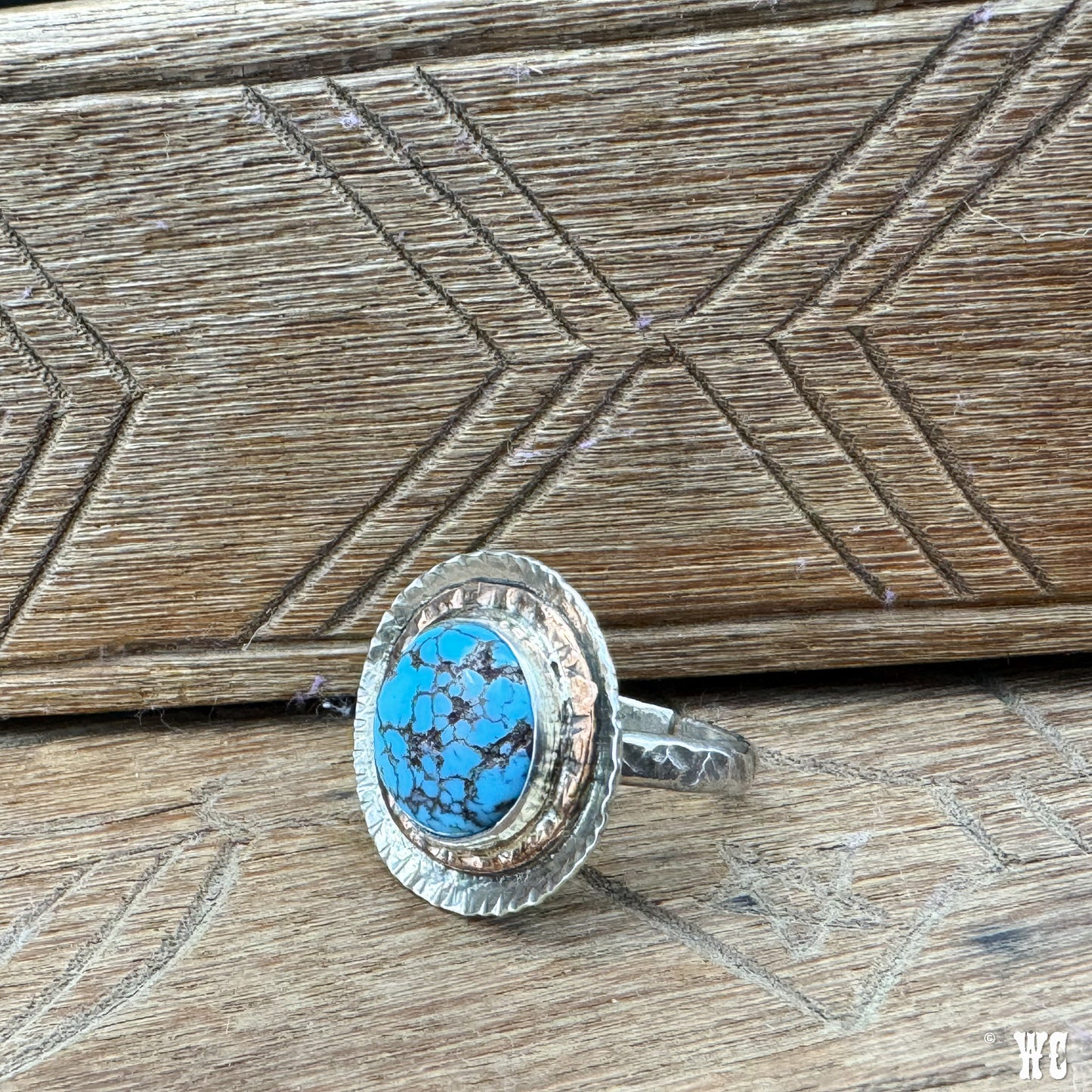 Be Bold - Sterling Silver Turquoise with Copper Accent Ring