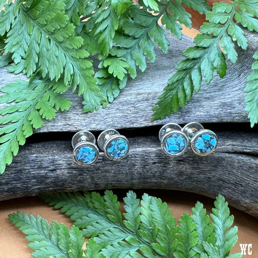 Cute As A Button- Turquoise Studs