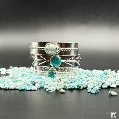 Walk The Line - Sterling Turquoise Bracelet