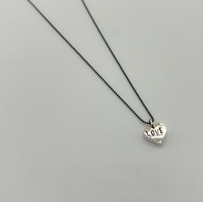 XO - Sterling Silver Heart Pendant