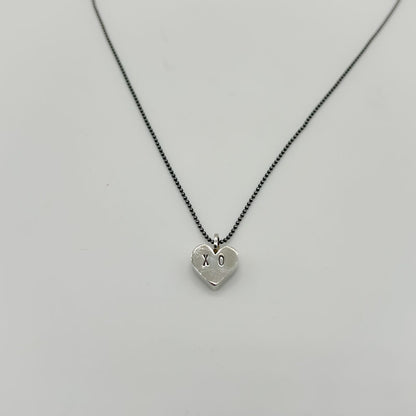 XO - Sterling Silver Heart Pendant