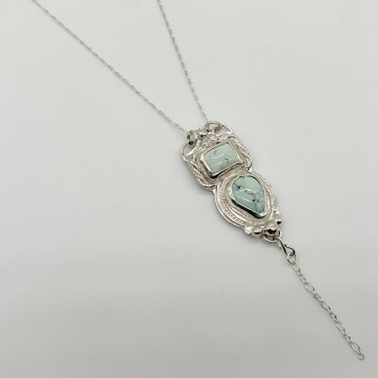 Drop UR Cards Variscite Sterling Silver Necklace