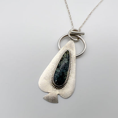 Call it a Spade - Sterling Silver Variscite Necklace