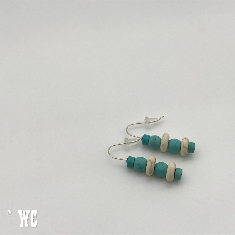 Back Line - Turquoise Beaded Earrings