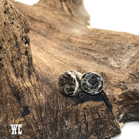 Flat Top - Sterling Silver Stud Earrings