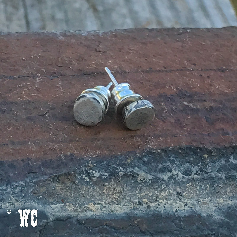 Split Pair - Sterling Silver Stud Earrings