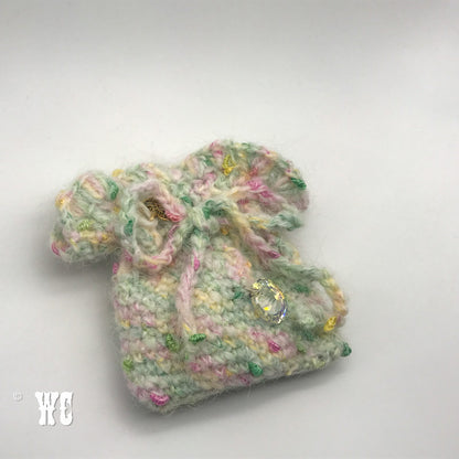 Hand Crochet Angora Pouch