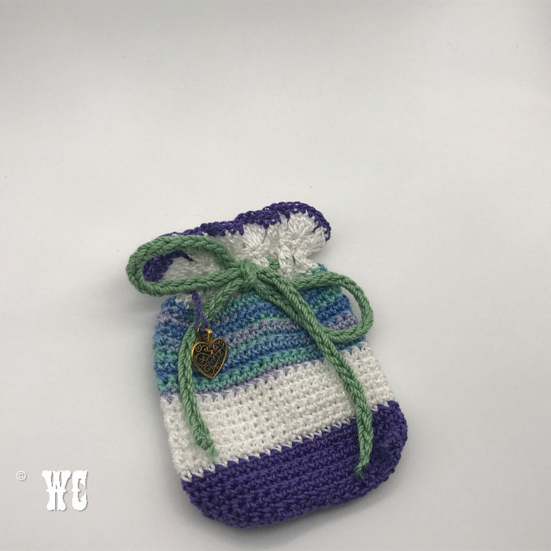 Hand Crochet Striped Pouch