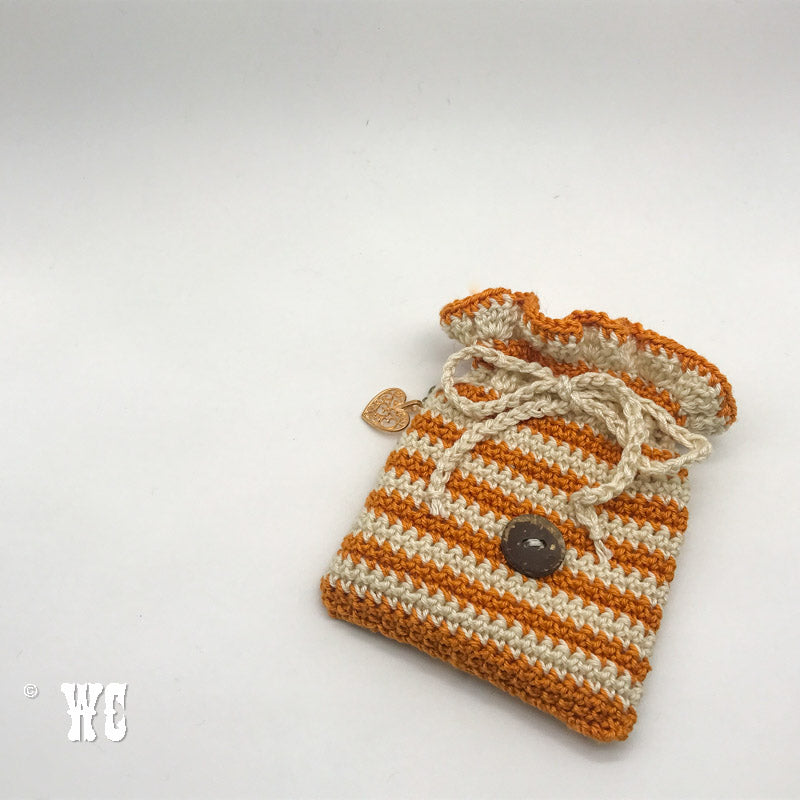 Hand Crochet Striped Pouch