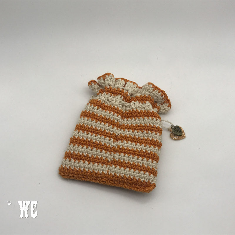 Hand Crochet Striped Pouch