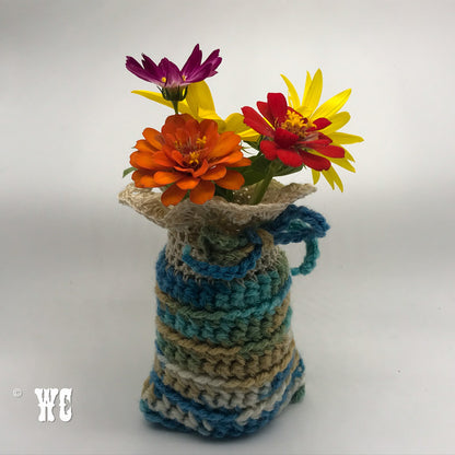 Hand Crochet Multicolored Pouch