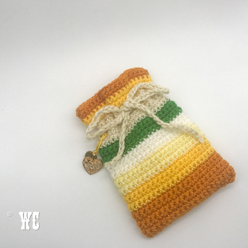 Hand Crochet Striped Pouch