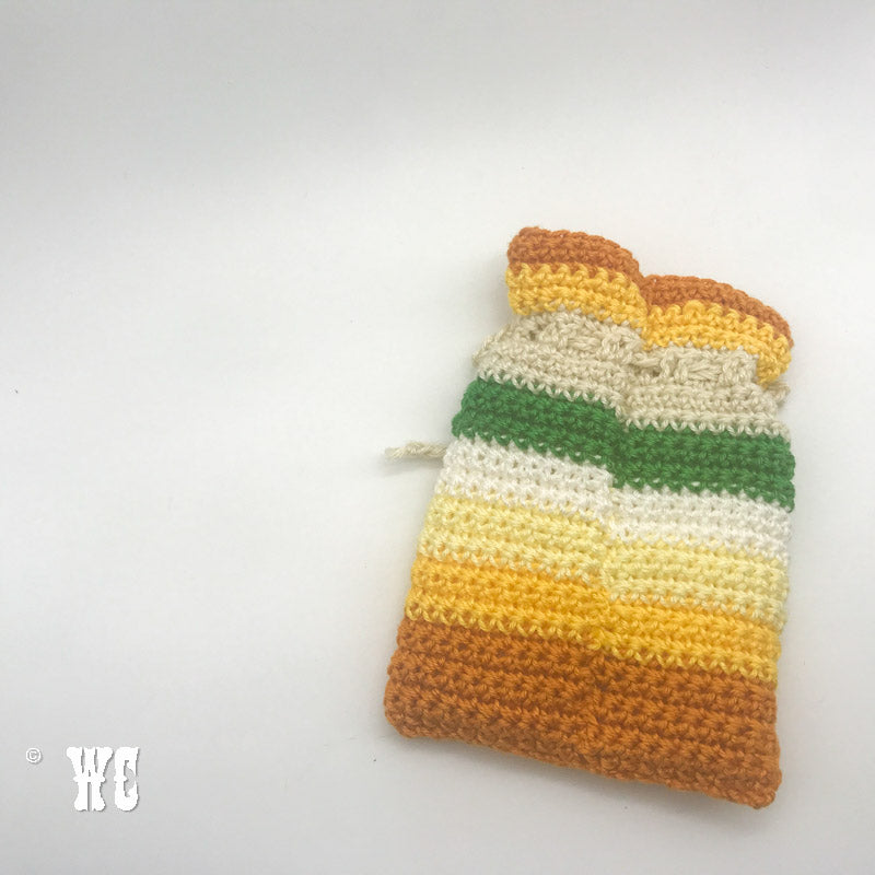 Hand Crochet Striped Pouch
