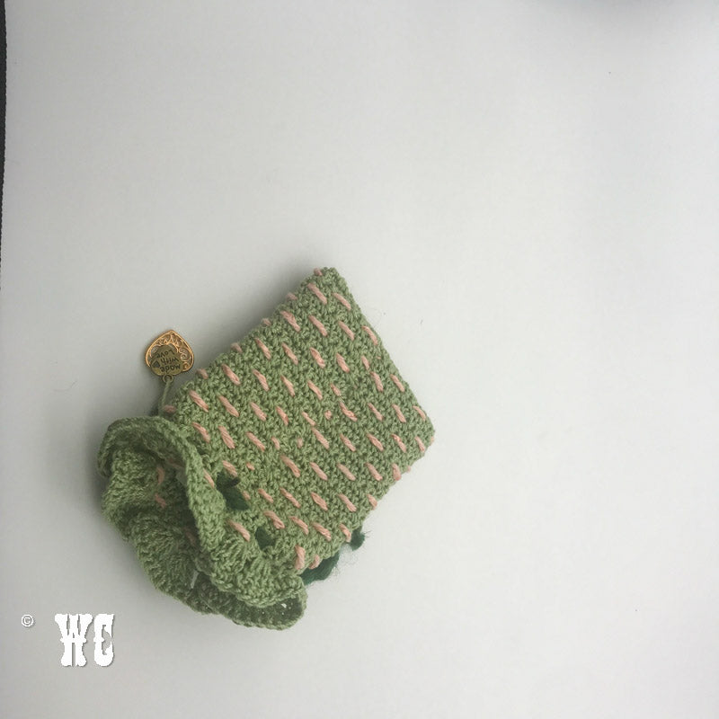 Hand Crochet Striped Pouch