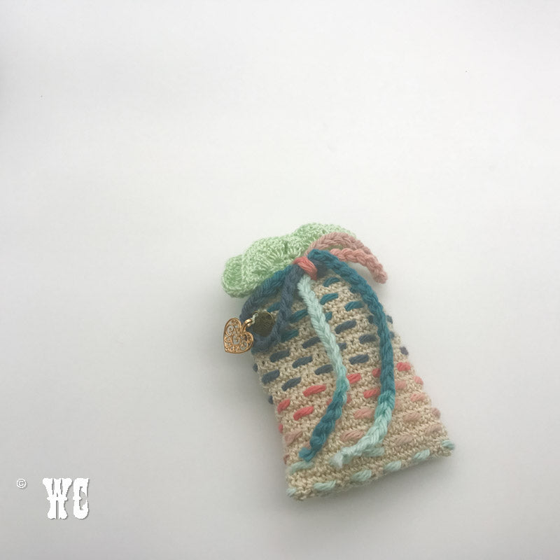 Hand Crochet Striped Pouch