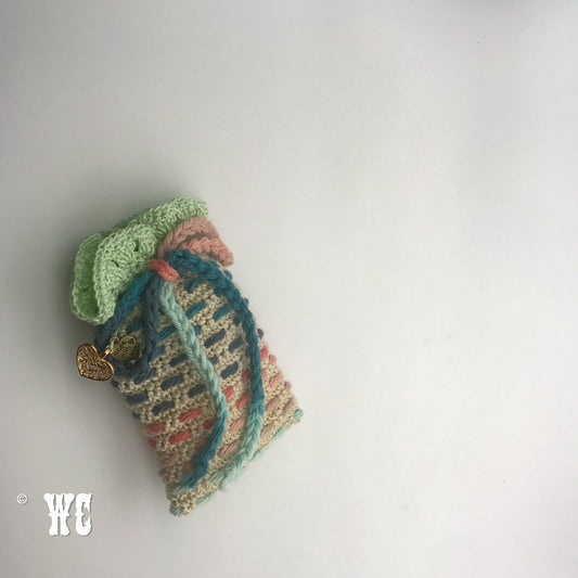Hand Crochet Striped Pouch