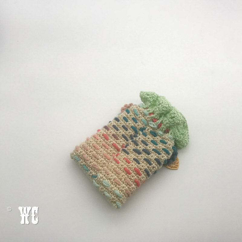 Hand Crochet Striped Pouch