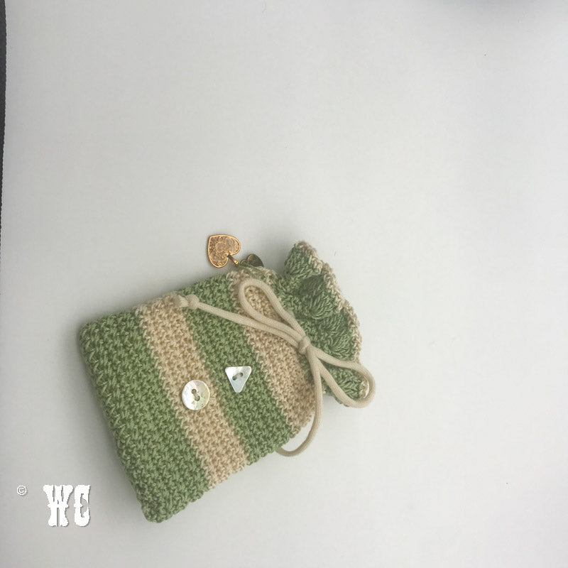 Hand Crochet Striped Pouch