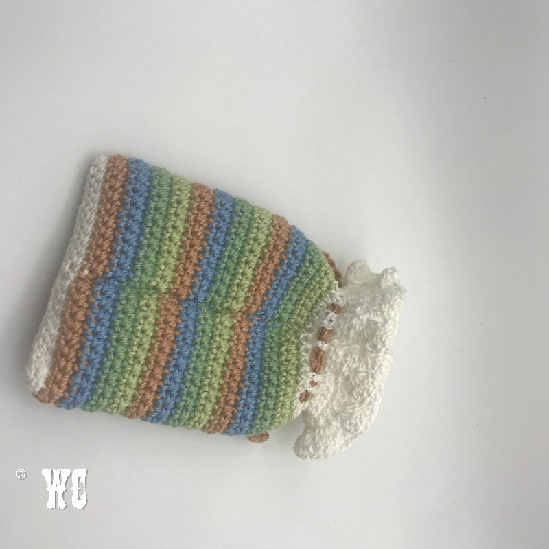 Hand Crochet Striped Pouch