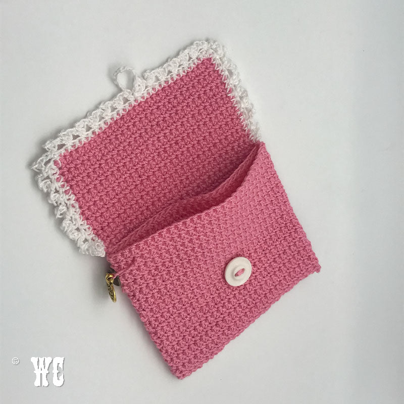 Hand Crochet Wallet Style Pouch