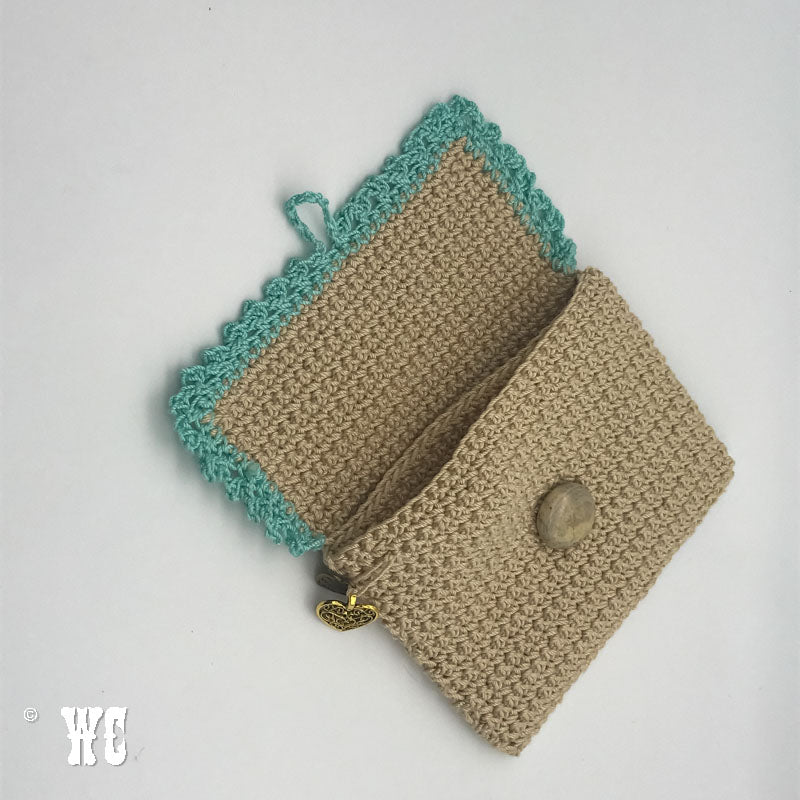 Hand Crochet Wallet Style Pouch