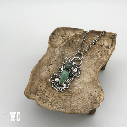 Doubling Up - Sterling Silver Variscite Pendant