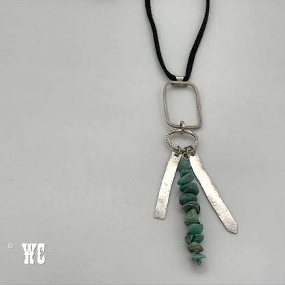 Wild and Funky - Sterling Silver Pendant with Turquoise