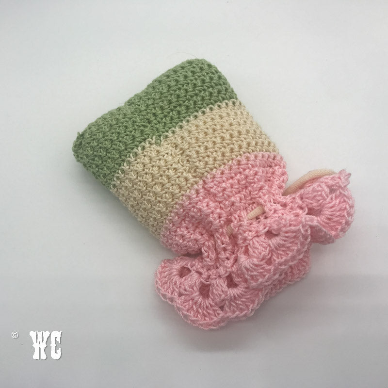 Hand Crochet Pouch with Flower