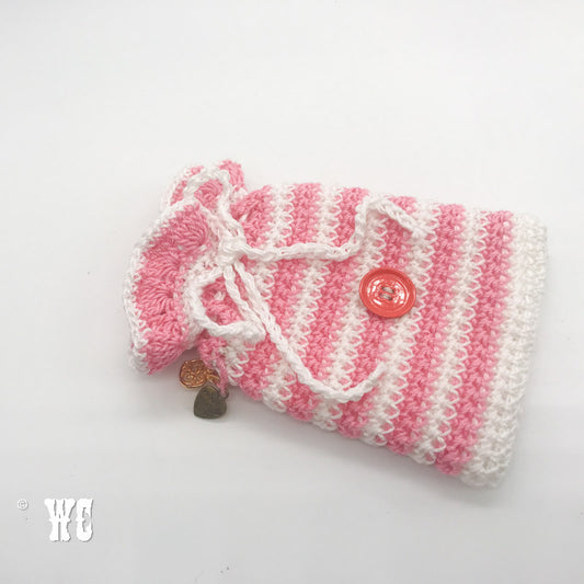 Hand Crochet Striped Pouch