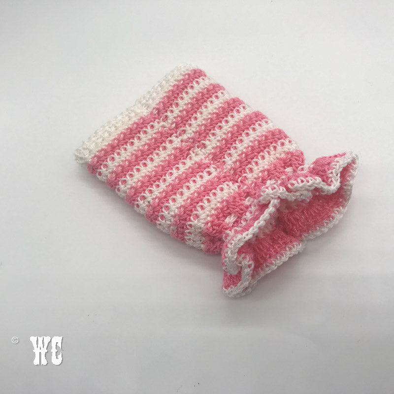 Hand Crochet Striped Pouch