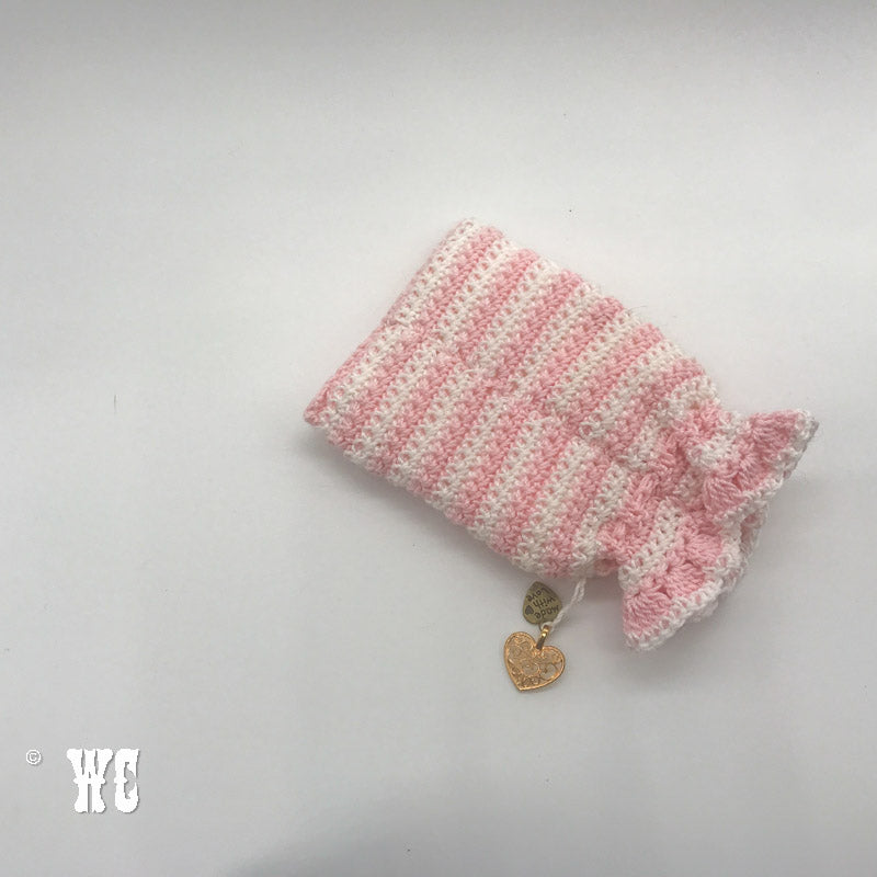 Hand Crochet Striped Pouch