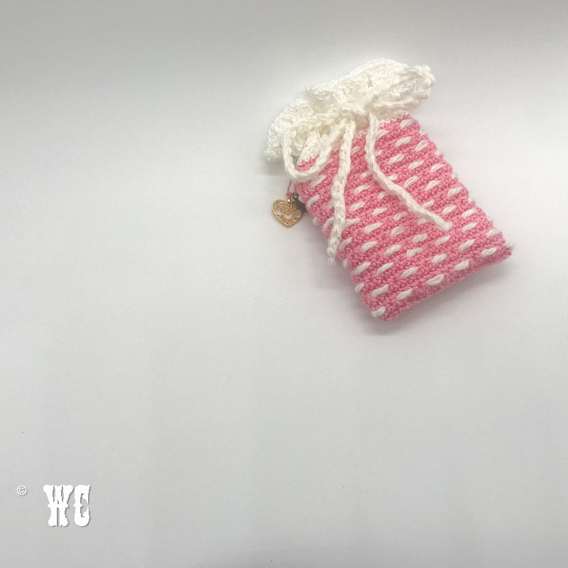 Hand Crochet Striped Pouch