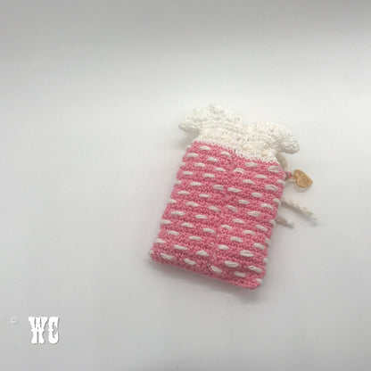 Hand Crochet Striped Pouch