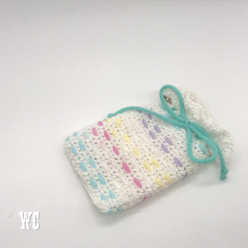 Hand Crochet Striped Pouch