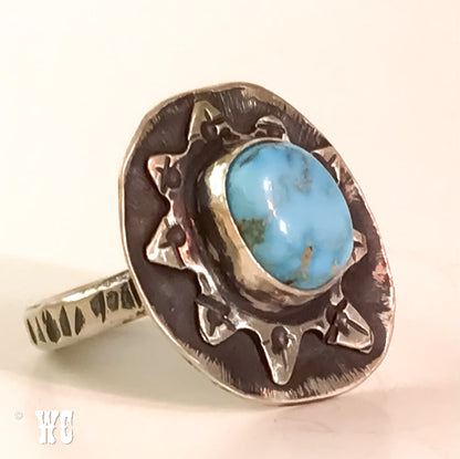 Mega Star - Sterling Silver Turquoise Ring