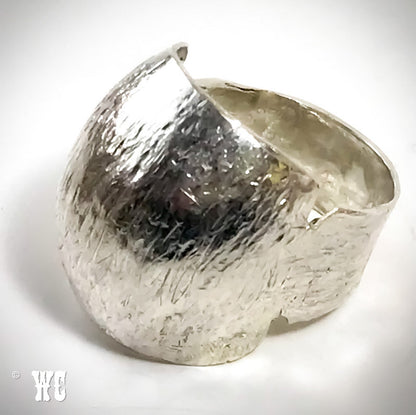 All In - Sterling Silver Hand Forged Domed Ring